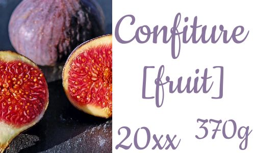 Etiquette Confiture Figue Fruit Mauve gratuit à imprimer (carte 2423)