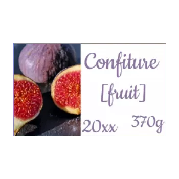 etiquette confiture figue fruit mauve 