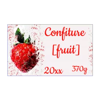 etiquette confiture fraise fruit rouge 