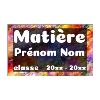 etiquette cahier ecole dessin 