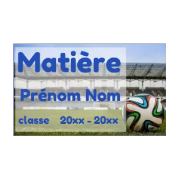 etiquette cahier ecole football sport 