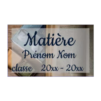 etiquette cahier ecole livre marron 