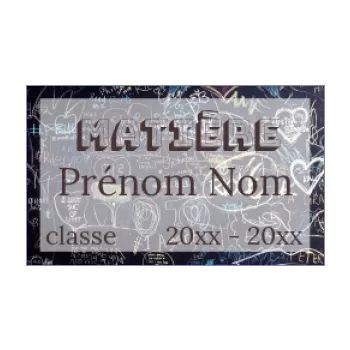 etiquette cahier ecole noir 