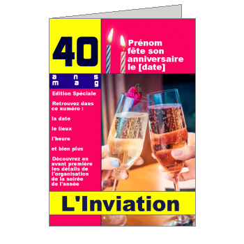 Invitation A Un Anniversaire Style Magazine Ou Journal A Imprimer Gratuit