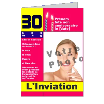 Magazine avec photo à imprimer