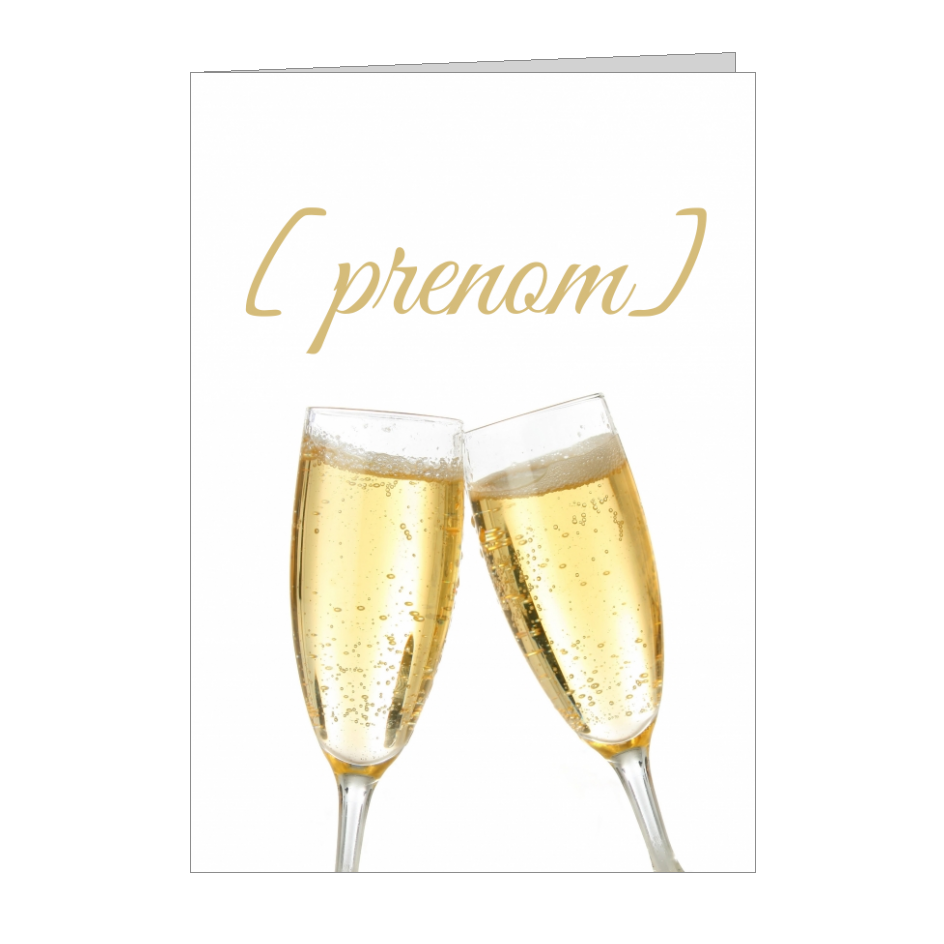 Carte Joyeux Anniversaire Champagne Blanc Alcool A Imprimer Carte 658