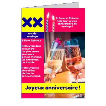 Mariage Humour Journal Magazine Noce à imprimer