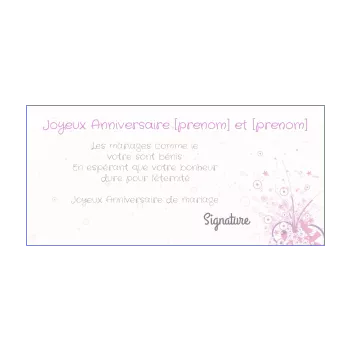 carte anniversaire mariage abstrait mauve noce 