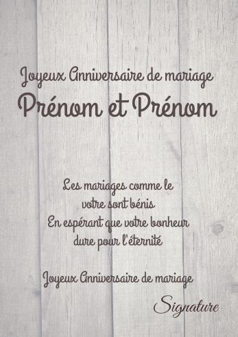 Verso Mariage Bois Noce avec photo virtuelle