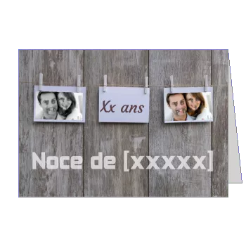 Mariage Bois Noce avec photo à imprimer