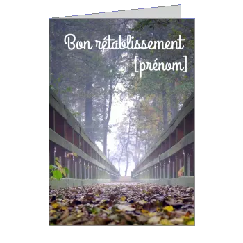 Carte Retablissement Arbre Marron Vert à imprimer