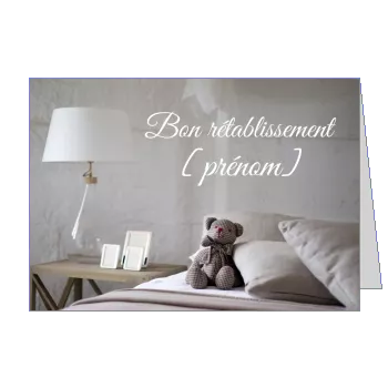 Carte Retablissement Gris Peluche à imprimer