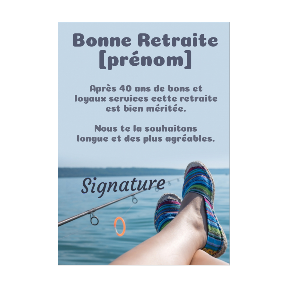 Carte Felicitation Voeux Retraite Peche Chaussure Gratuit A Imprimer Carte 3019