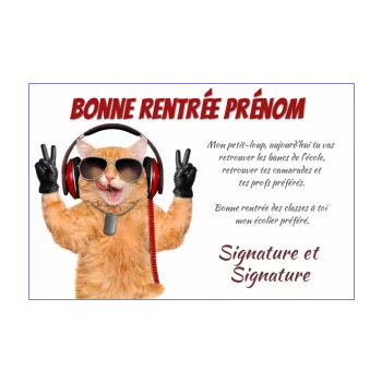 carte bonne rentree humour chat animaux 