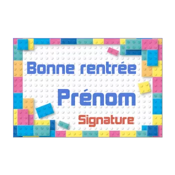 carte bonne rentree jouet bleu rouge 