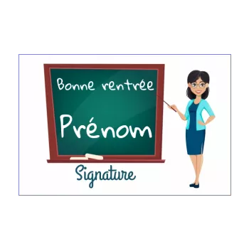 carte ecole bonne rentree dessin maitresse tableau 