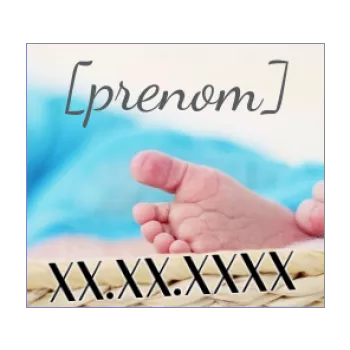 etiquette cadeau naissance bebe bleu pied 