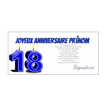 Carte D Anniversaire Par Age A Imprimer 10 Ans 18 Ans 30 40 50 60 70 Ans