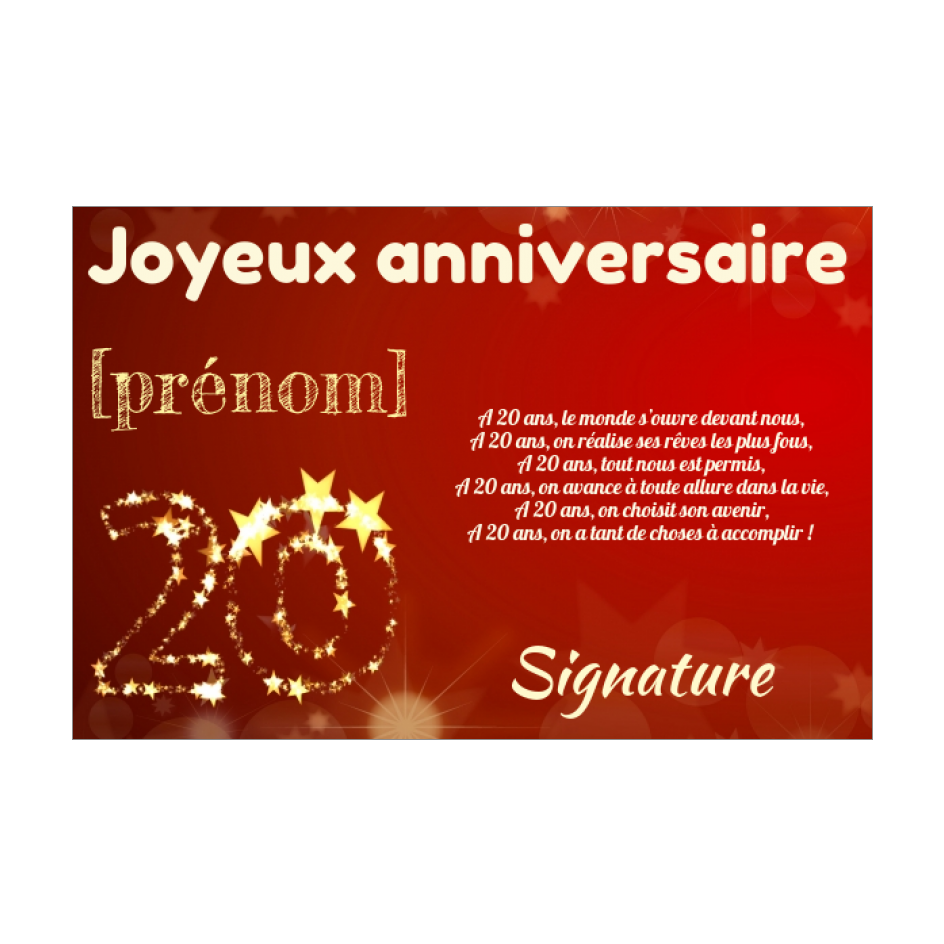 Bonnet 20 Ans - Cadeau Anniversaire, Tricot Chaud, Message "20 Ans" - Pour Fille, Garçon