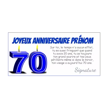 Carte D Anniversaire Pour 70 Ans A Imprimer Gratuit Ou Envoyer En Ligne