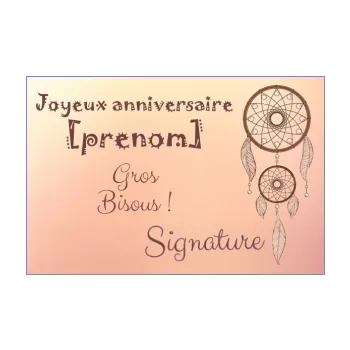 carte joyeux anniversaire enfant fille jaune orange 