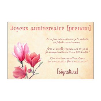 Carte D Anniversaire Avec Des Fleurs A Imprimer Gratuit