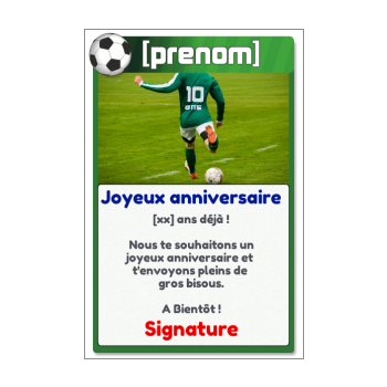 Carte Joyeux Anniversaire Football Enfant Sport Gratuit A Imprimer Carte 238