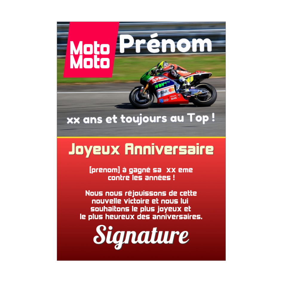carte anniversaire moto gratuite à imprimer Carte Joyeux Anniversaire Magazine Journal Moto Gratuit A Imprimer carte anniversaire moto gratuite à imprimer