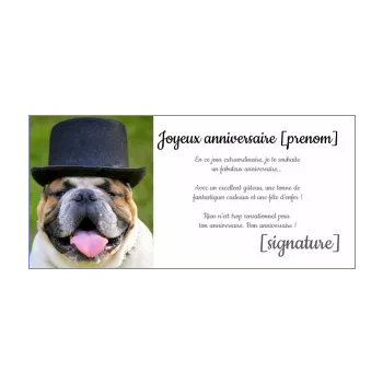 carte joyeux anniversaire humour chien animaux 