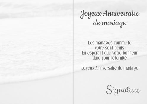 Carte Anniversaire Mariage Plage Noce Noir A Imprimer Carte 671