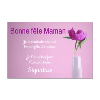 carte maman fete fleur rose 