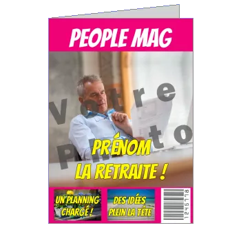 Carte Felicitation Voeux Retraite Humour avec photo à imprimer