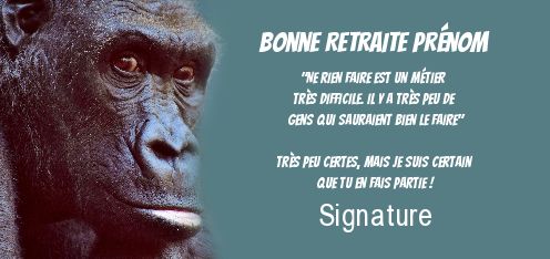 Carte Felicitation Voeux Retraite Humour gratuit à imprimer