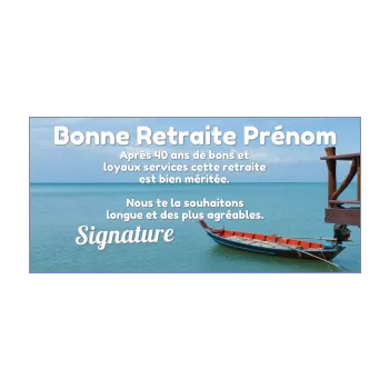 carte felicitation voeux eau retraite peche bleu mer 