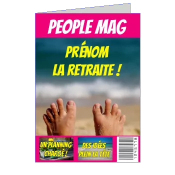 Carte Felicitation Voeux Retraite Journal à imprimer