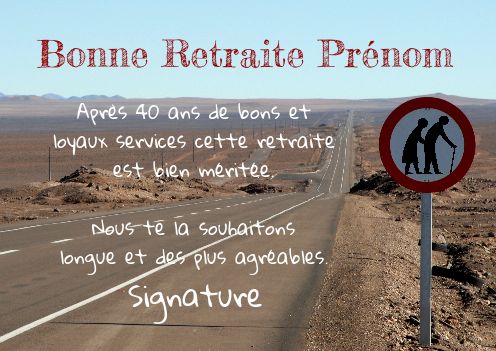 Carte Felicitation Voeux Retraite Ciel gratuit à imprimer