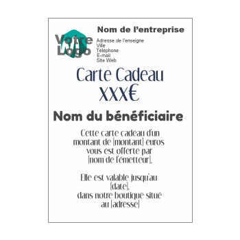 Carte Cadeau Personnalisee A Imprimer Gratuit