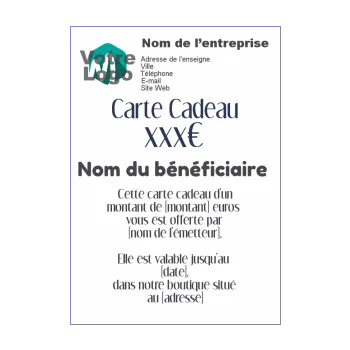 carte cadeau blanc 