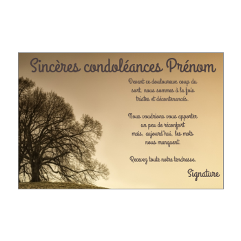 Carte De Condoleances A Imprimer Gratuit
