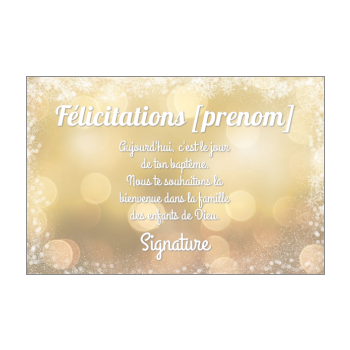 Carte De Felicitation Pour Un Bapteme A Imprimer