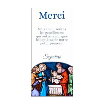 carte remerciement bapteme bleu dieu eglise merci 