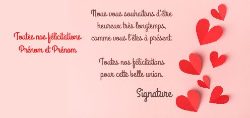 Carte Felicitation Mariage Coeur Rose gratuit à imprimer