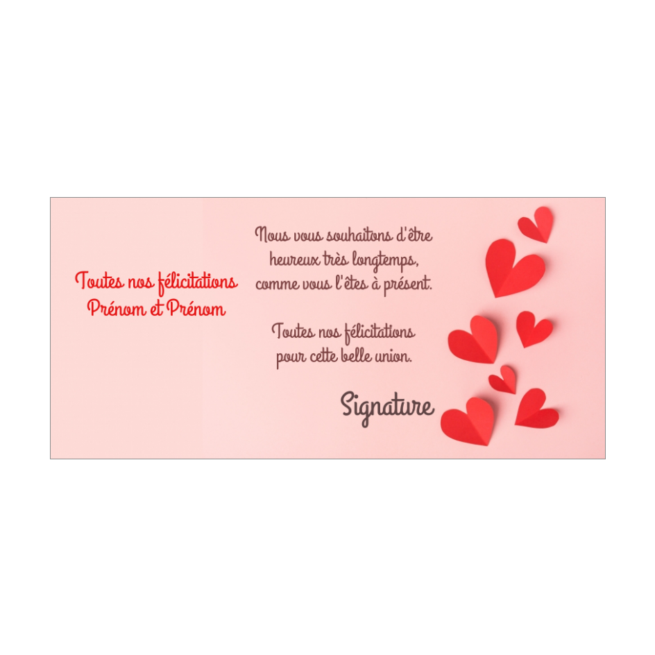 Carte Felicitation Mariage Coeur Rose Rouge Gratuit A Imprimer Carte 2928