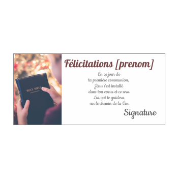 Carte De Felicitation Pour Une Communion A Imprimer