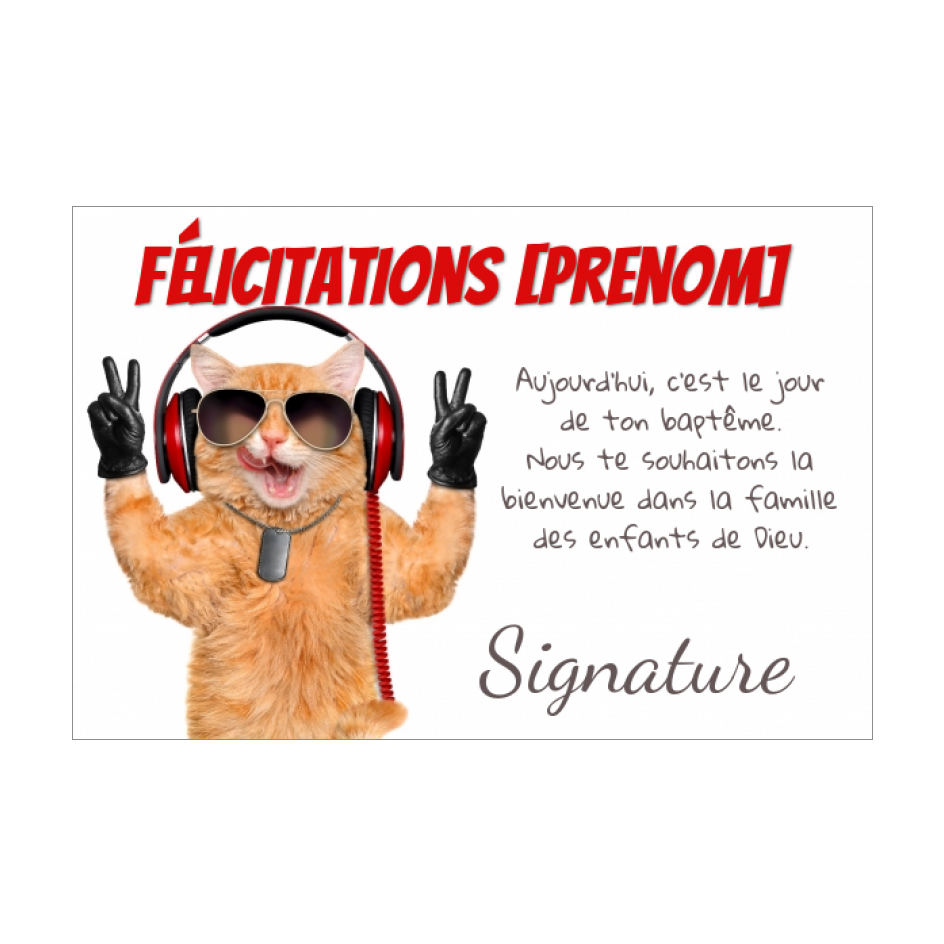 Carte Felicitation Bapteme Humour Chat Marron Gratuit A Imprimer Carte 2270