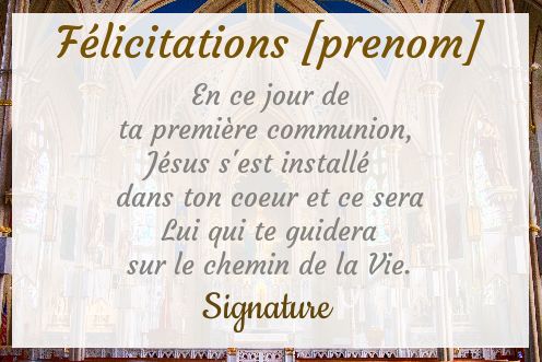 Exemple De Texte Pour Carte De Communion Le Meilleur Exemple