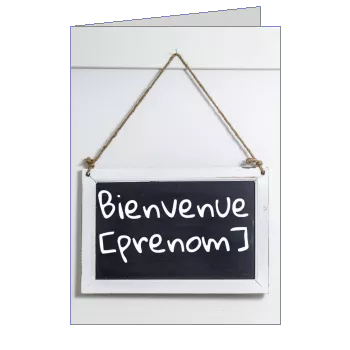 Carte Felicitation Naissance Ardoise Bebe à imprimer