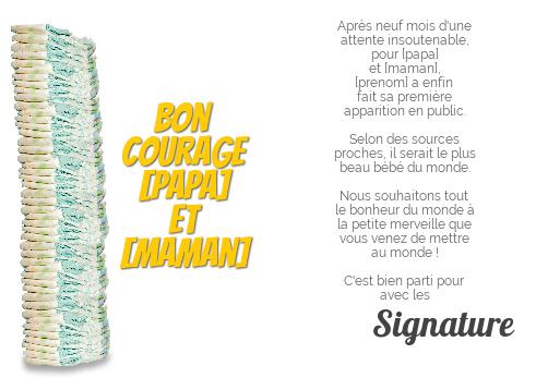 Verso Carte Felicitation Naissance Journal Magazine virtuelle