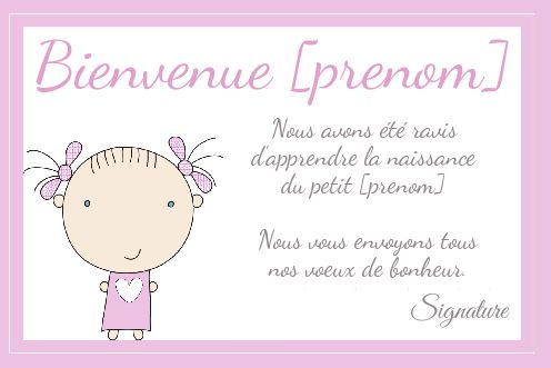 Carte Felicitation Naissance Bebe Rose Fille Gratuit A Imprimer Carte 751