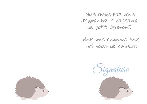 Verso Carte Felicitation Naissance Bebe Jaune avec photo virtuelle